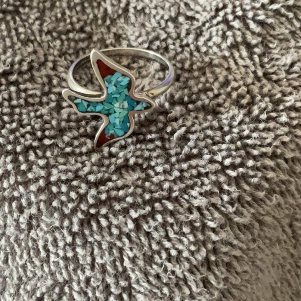 VintageTurquoise Bird Ring